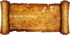 Lugosy Kozma névjegykártya